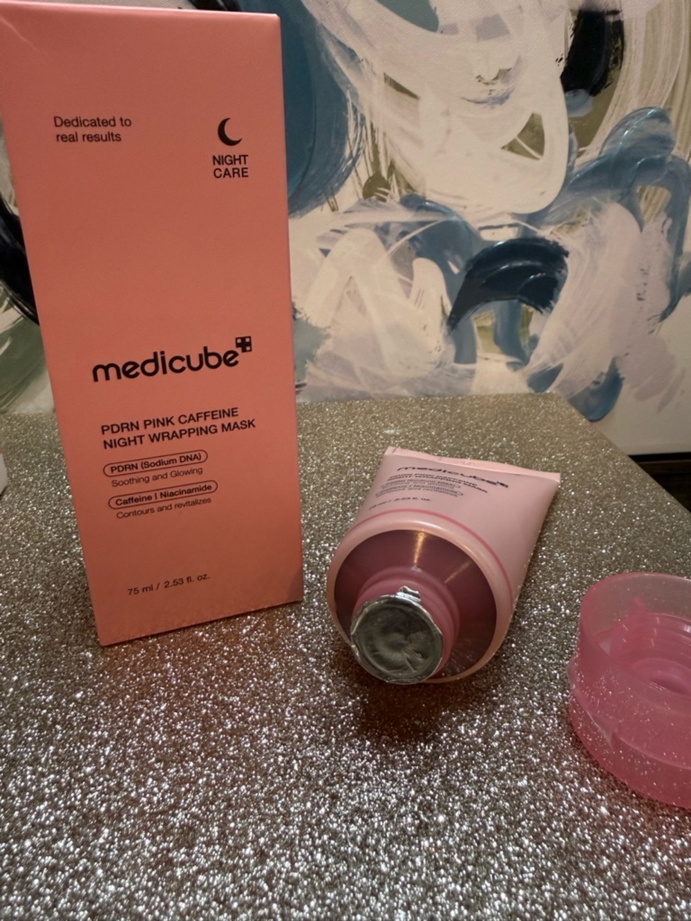 NIB 75ml/2.53oz Medicube PDRN Pink Caffeine Night Wrapping Mask - Pink